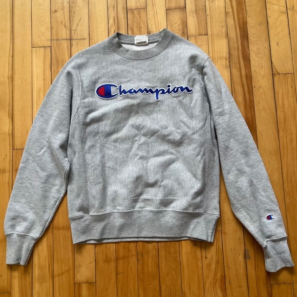 Champion Other - Vintage Champion Reverse Weave Crewneck Sweatshirt Gray Logo Size Small